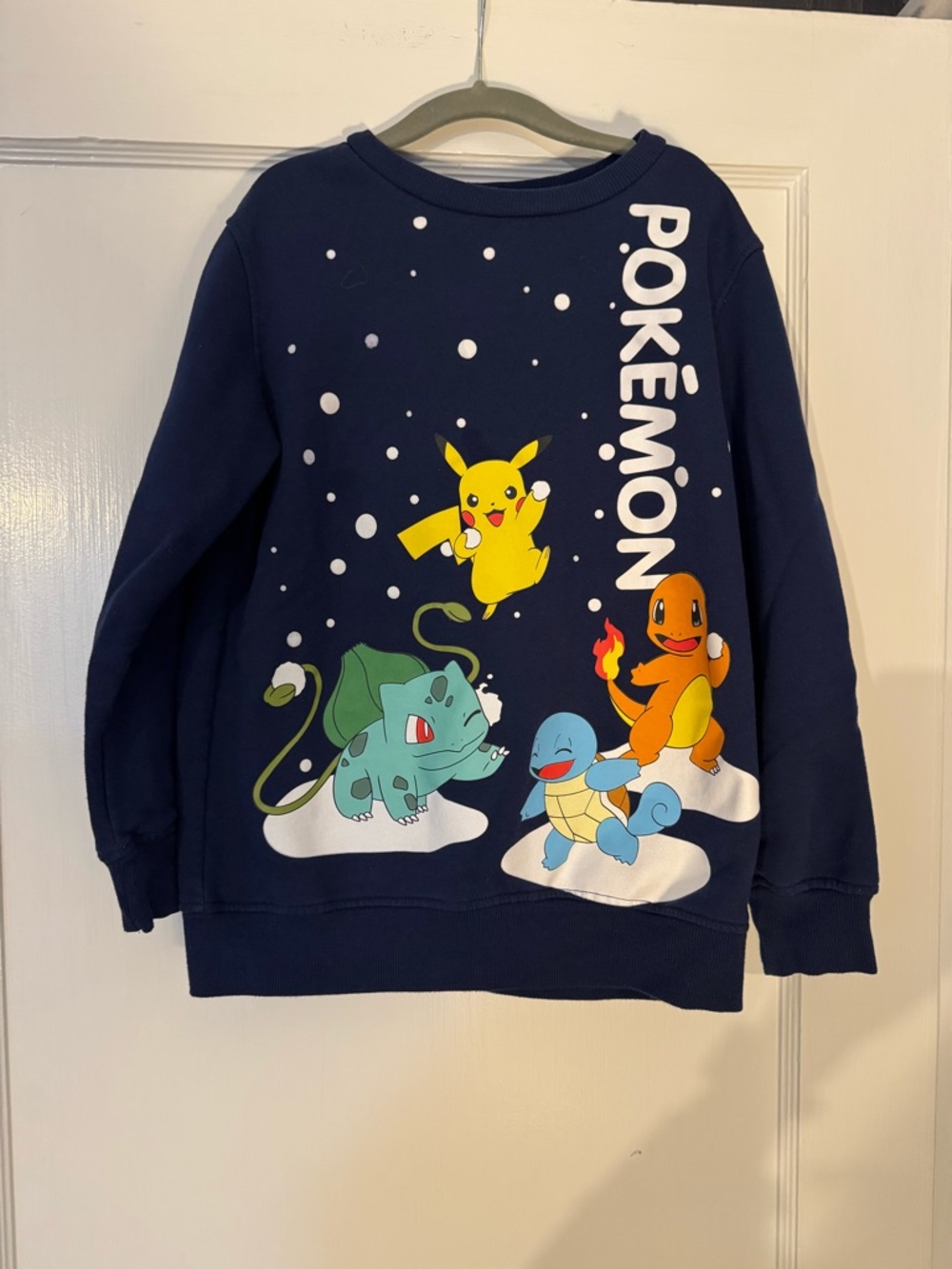 Epic Threads Pokémon Navy Crewneck with White Logo and Red Trim